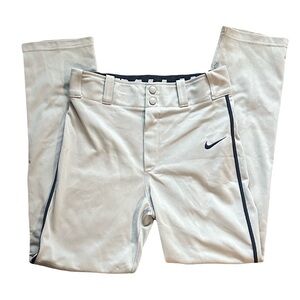 Nike Kids Grey Baseball Pants with Blue Trim